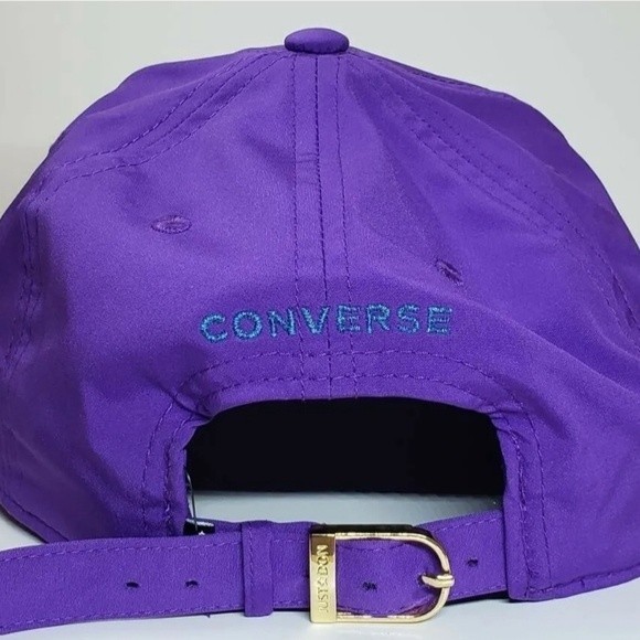 Just Don x Converse Purple Snapback Hat Adjustable Cap Streetwear Retro Hip Hop - Picture 2 of 4